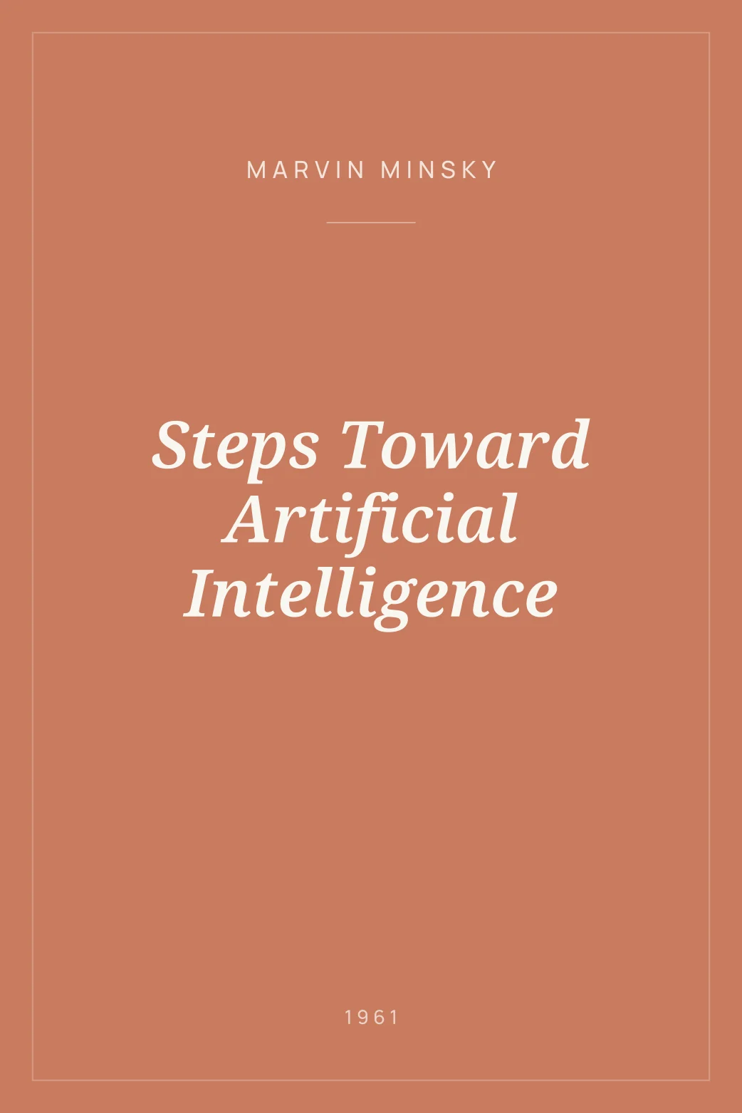 Portada de Steps Toward Artificial Intelligence