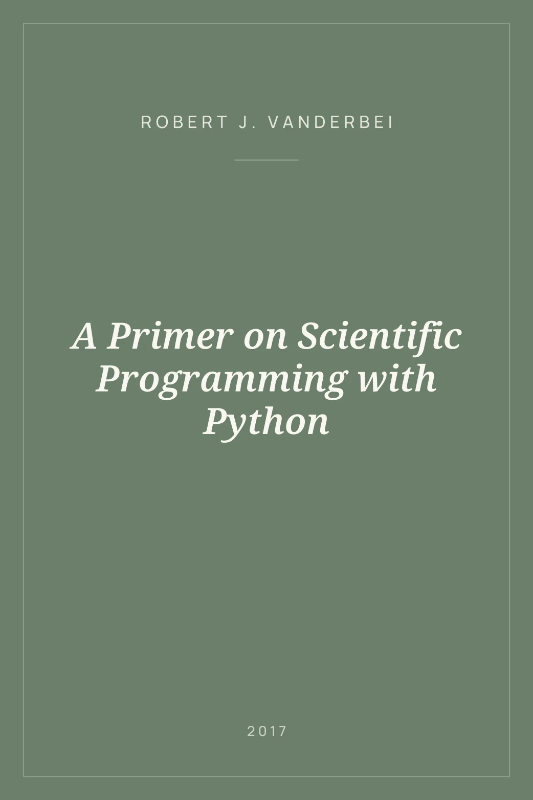 Portada de A Primer on Scientific Programming with Python