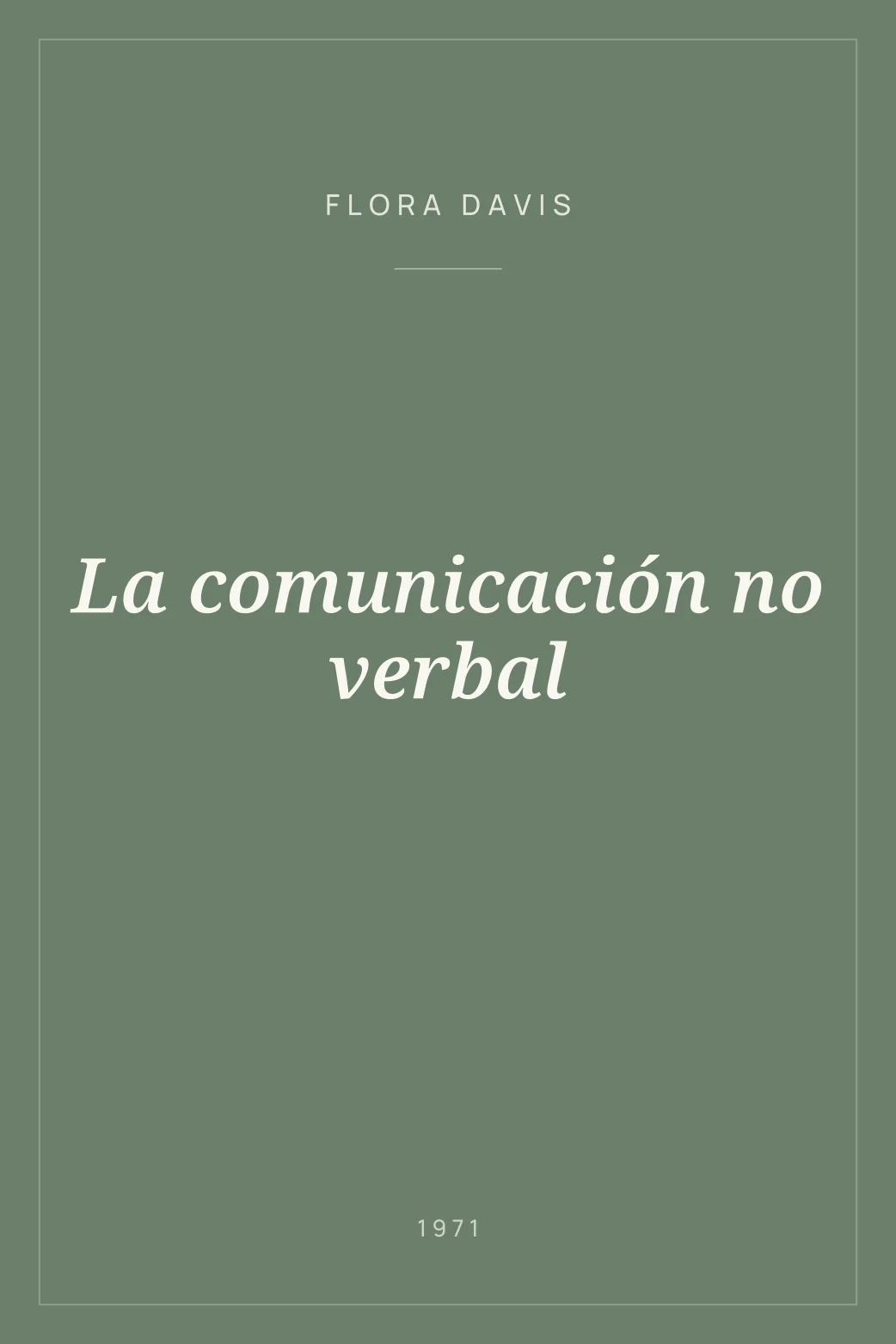 Portada de La comunicación no verbal