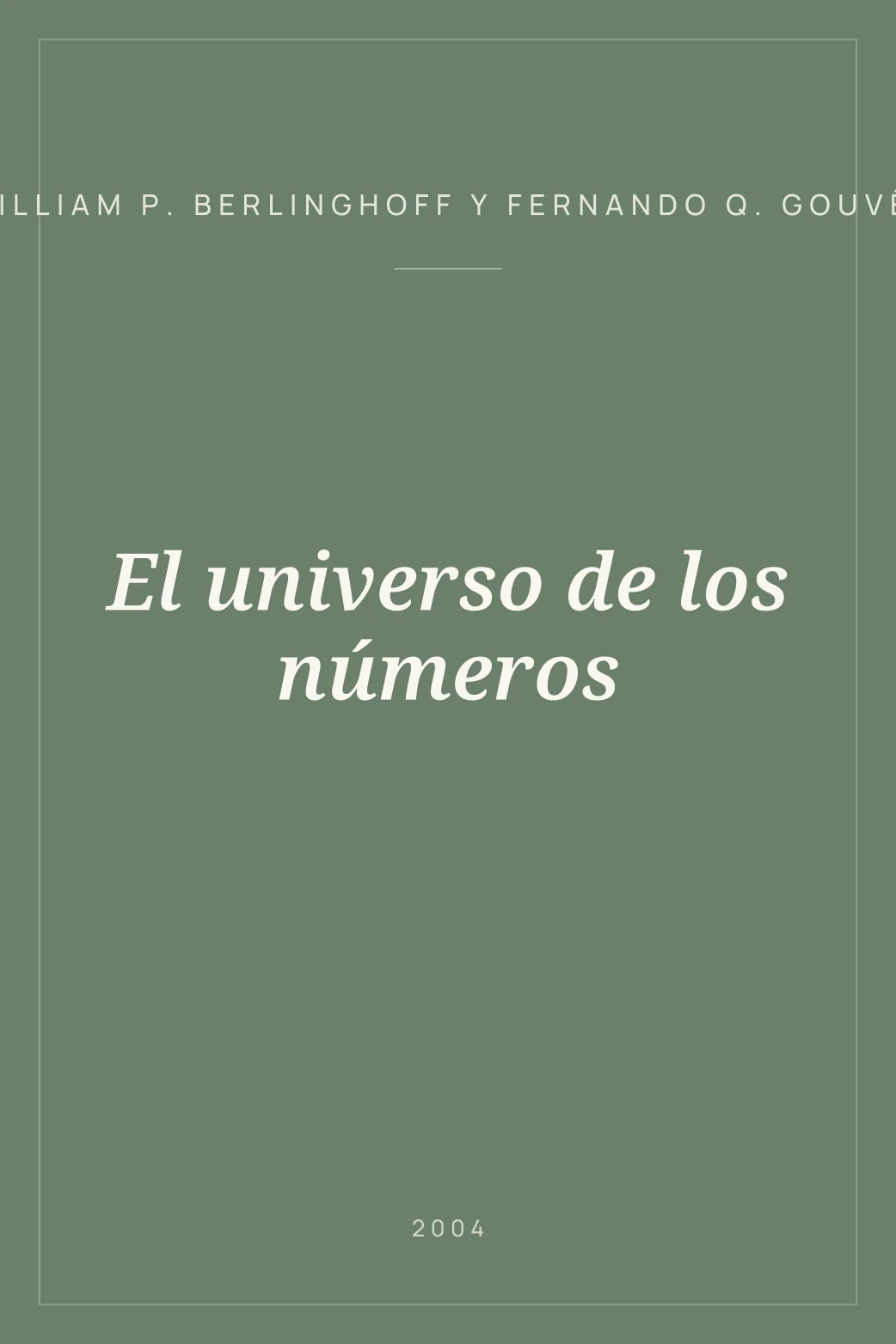 Portada de El universo de los números
