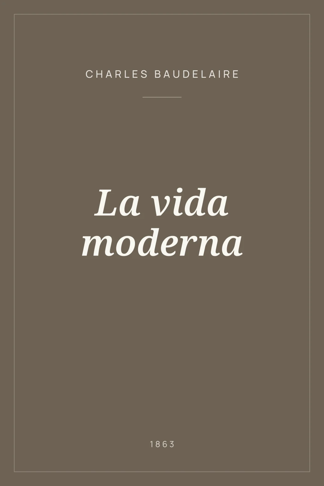 Portada de La vida moderna