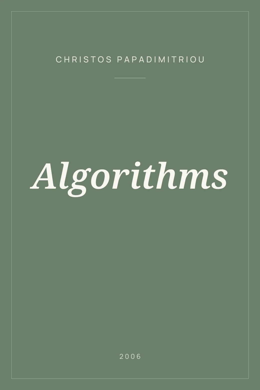 Portada de Algorithms