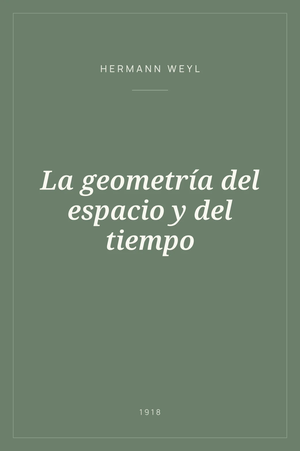 Portada de La geometría del espacio y del tiempo