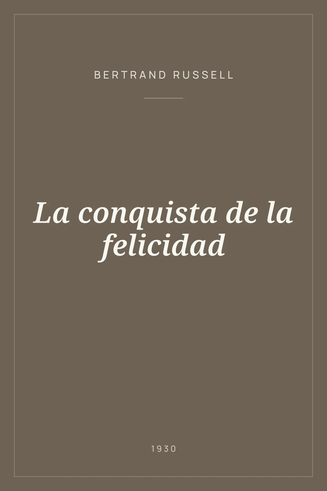 Portada de La conquista de la felicidad