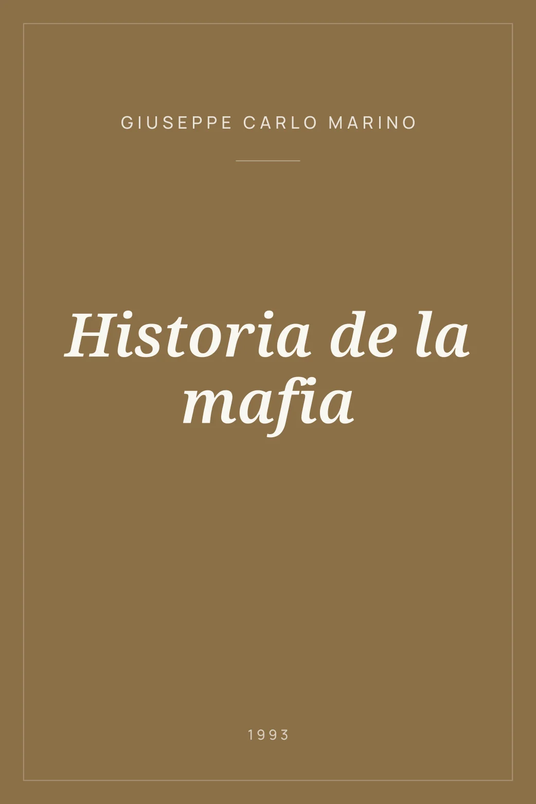 Portada de Historia de la mafia