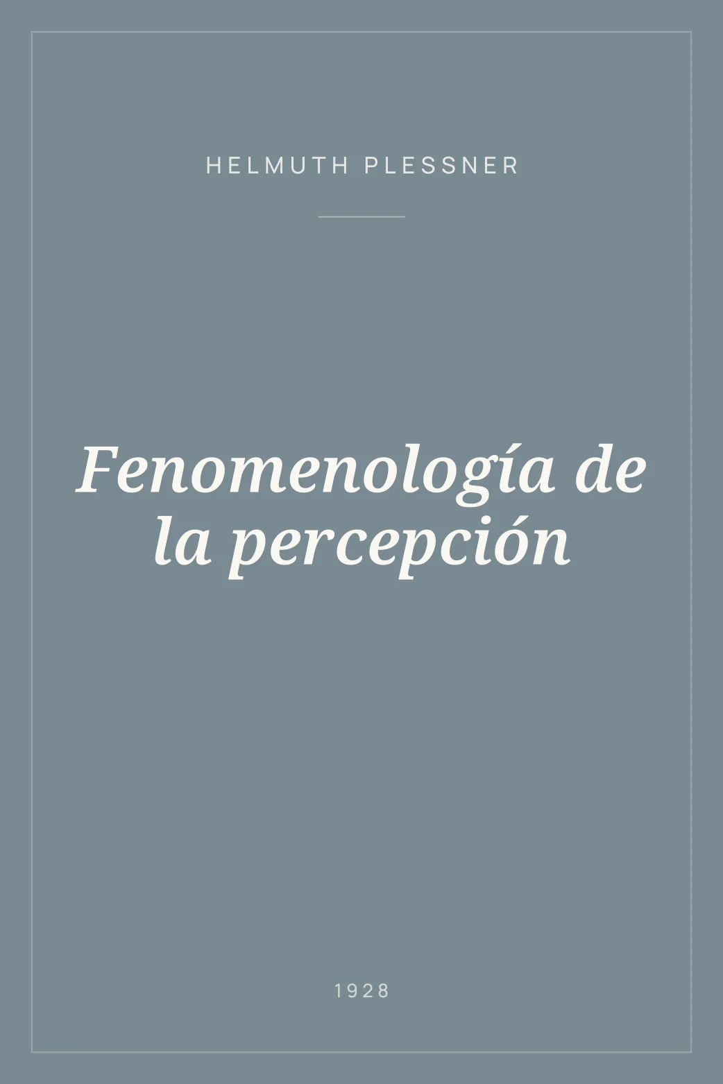 Portada de Fenomenología de la percepción