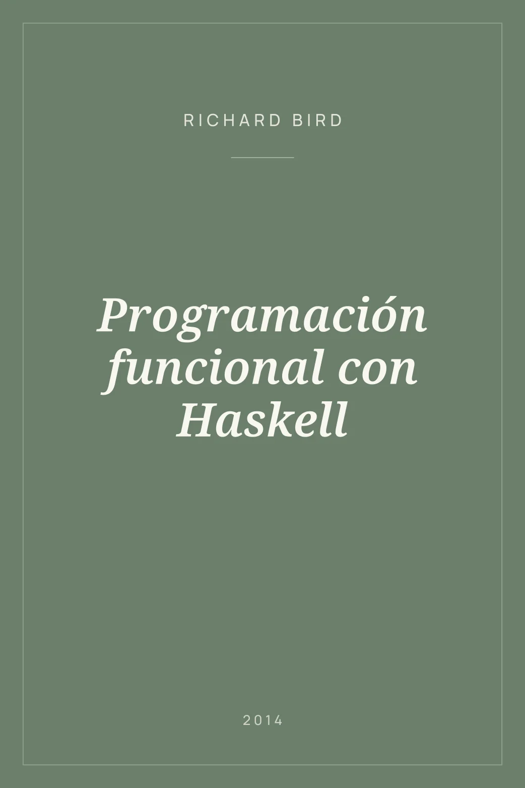 Portada de Programación funcional con Haskell