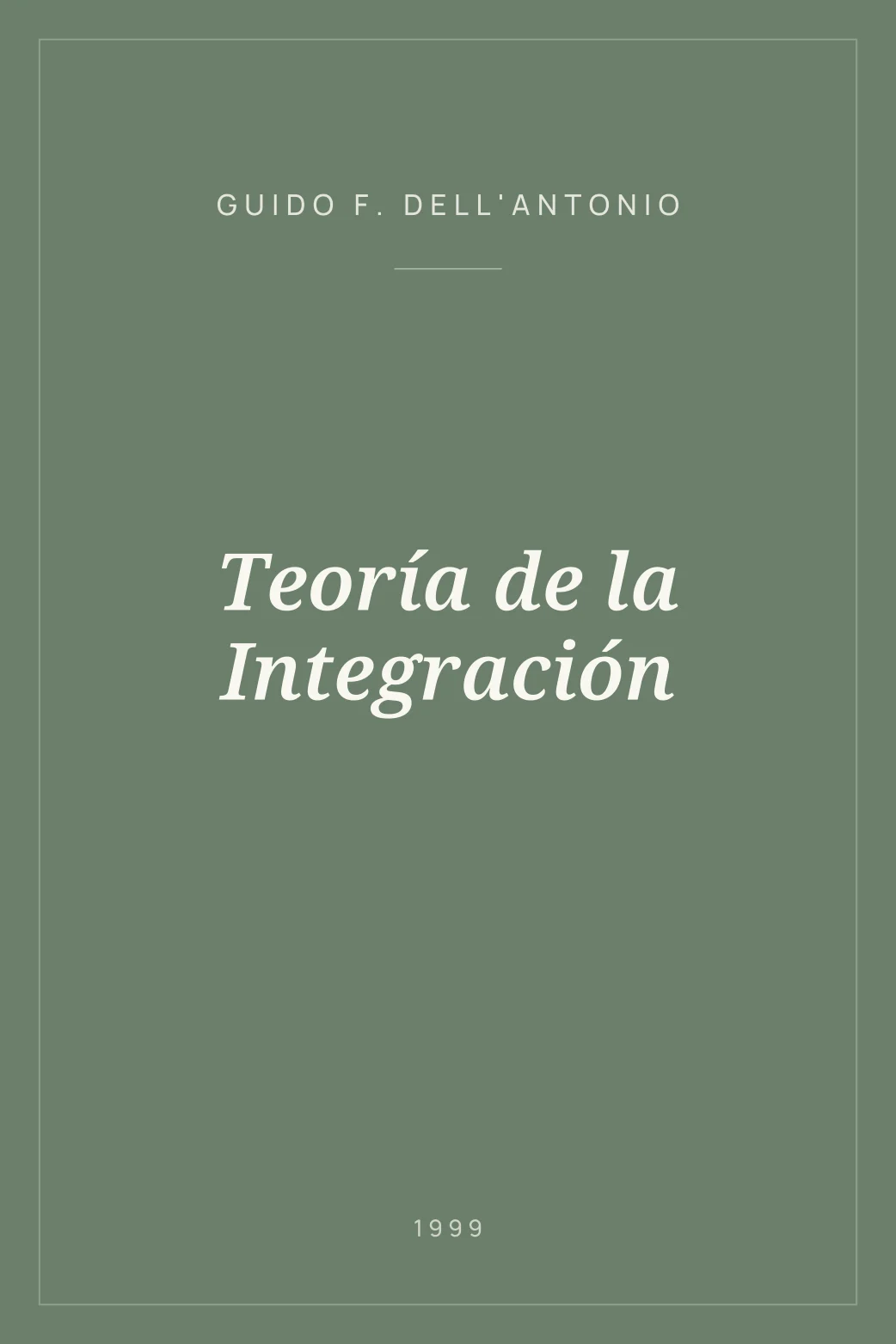 Portada de Teoría de la Integración
