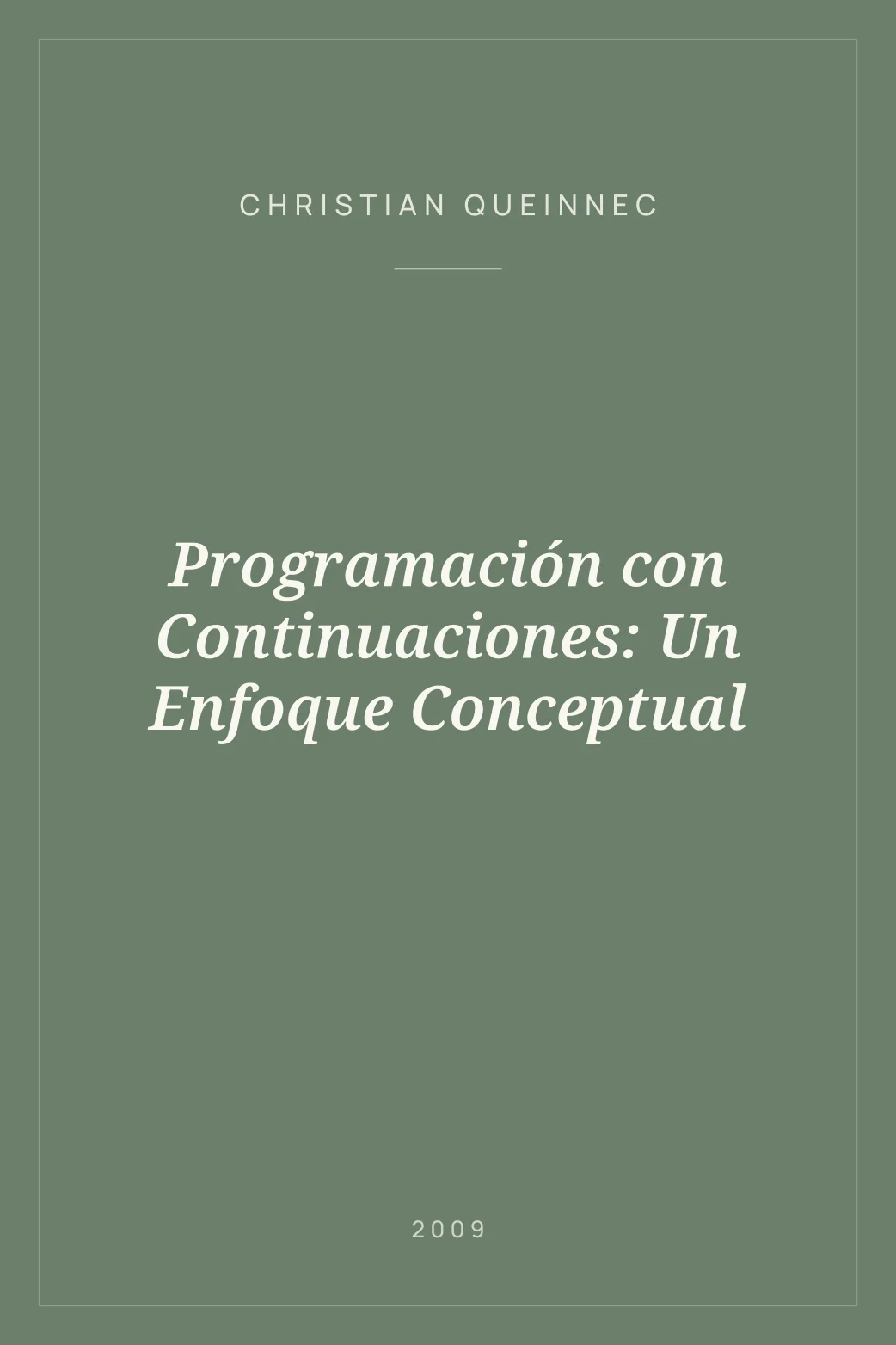 Portada de Programación con Continuaciones: Un Enfoque Conceptual
