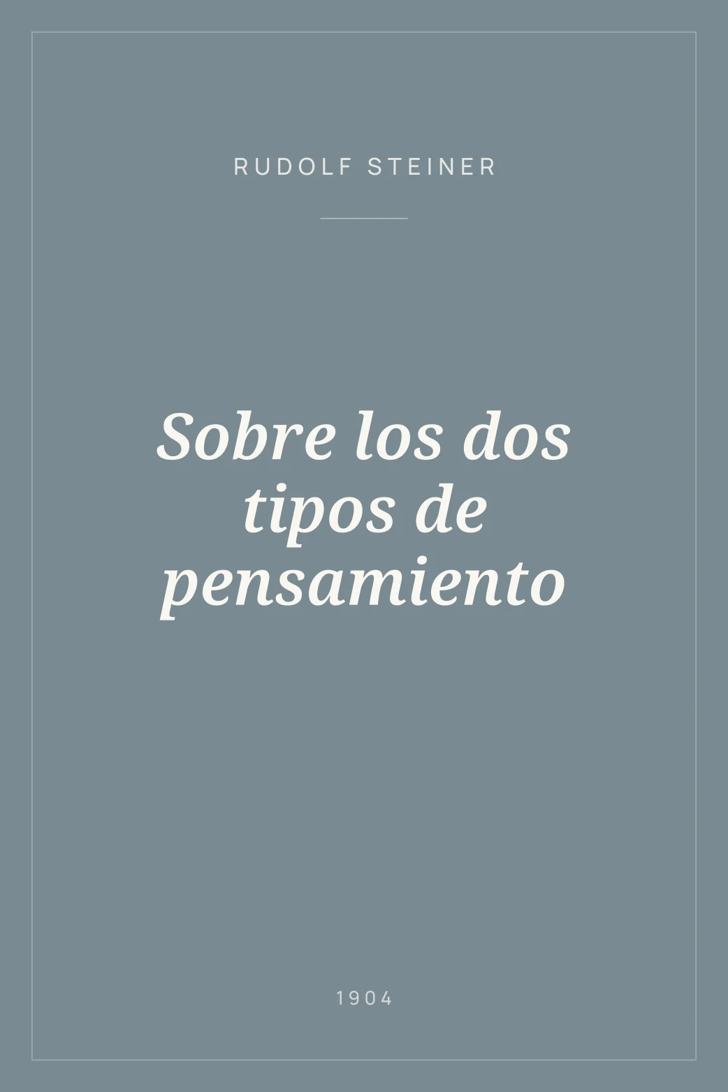 Portada de Sobre los dos tipos de pensamiento