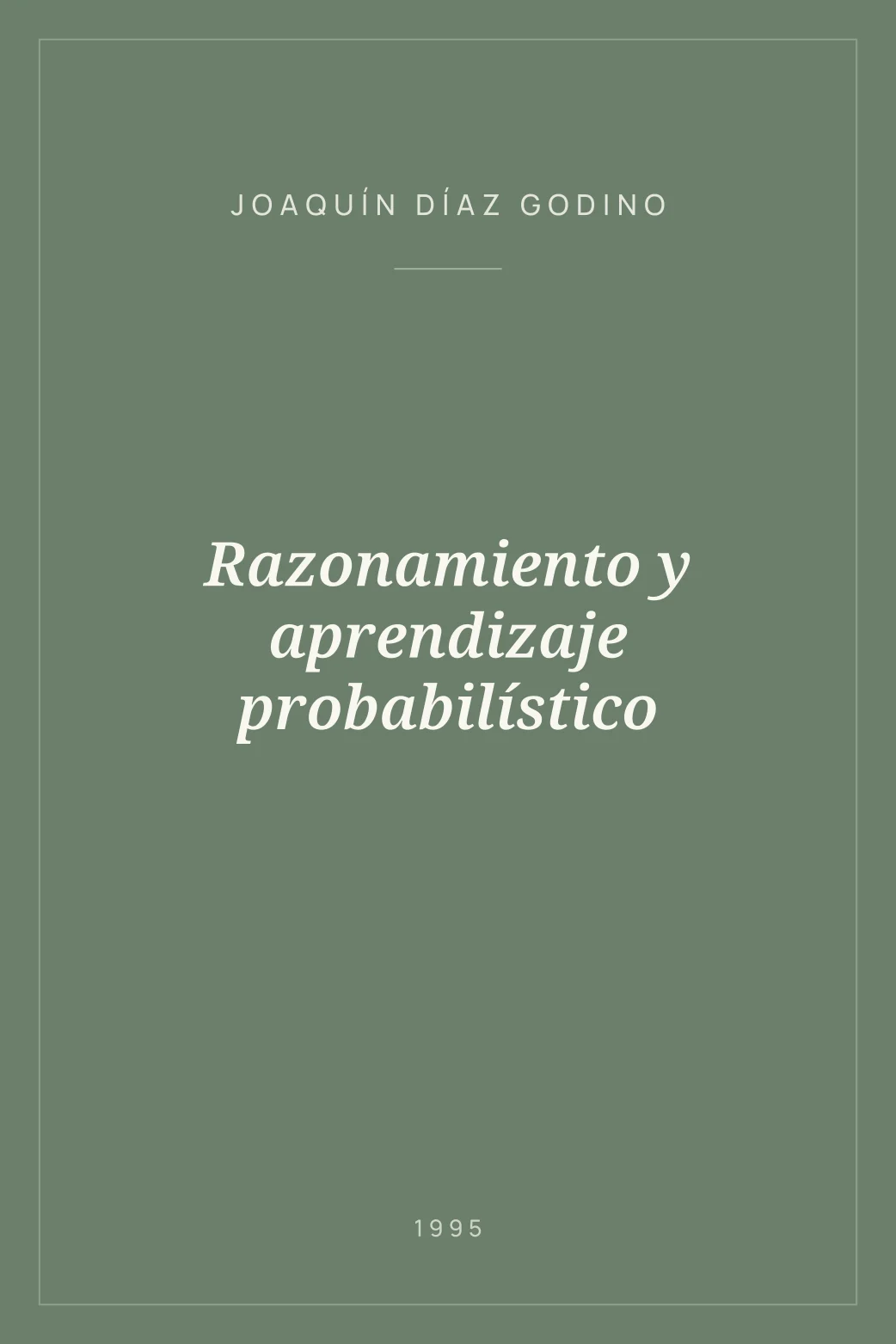 Portada de Razonamiento y aprendizaje probabilístico