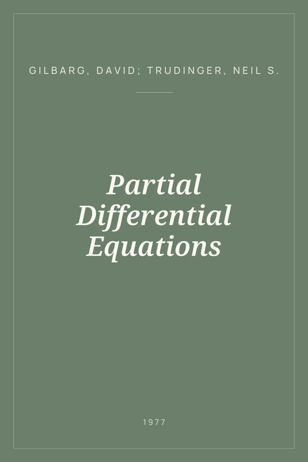 Portada de Partial Differential Equations