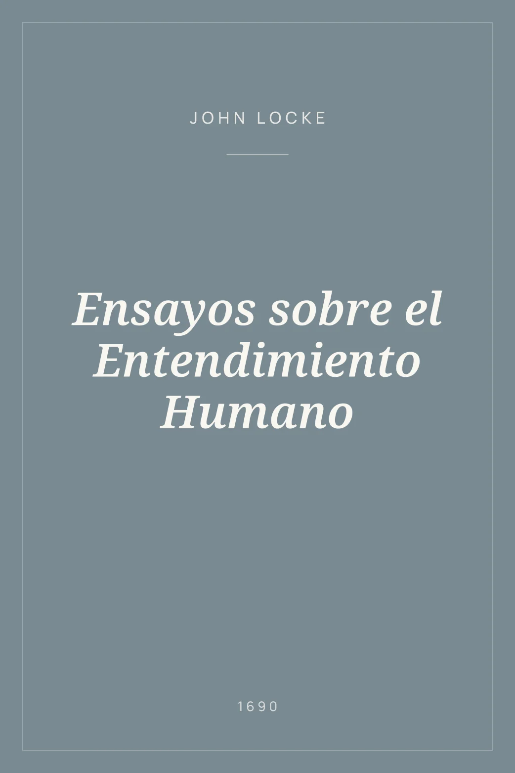 Portada de Ensayos sobre el Entendimiento Humano
