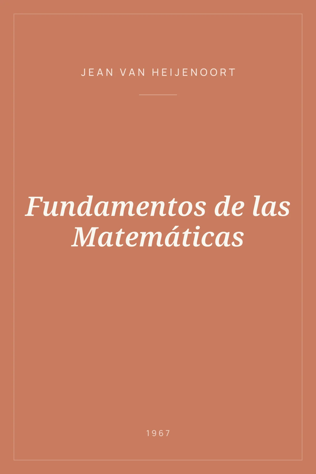 Portada de Fundamentos de las Matemáticas