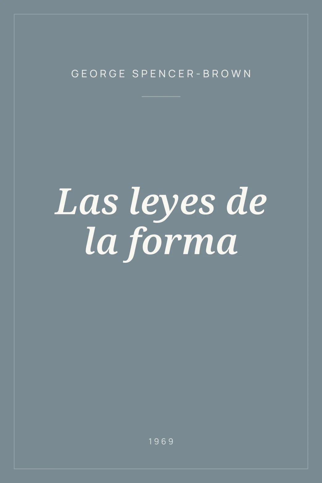 Portada de Las leyes de la forma
