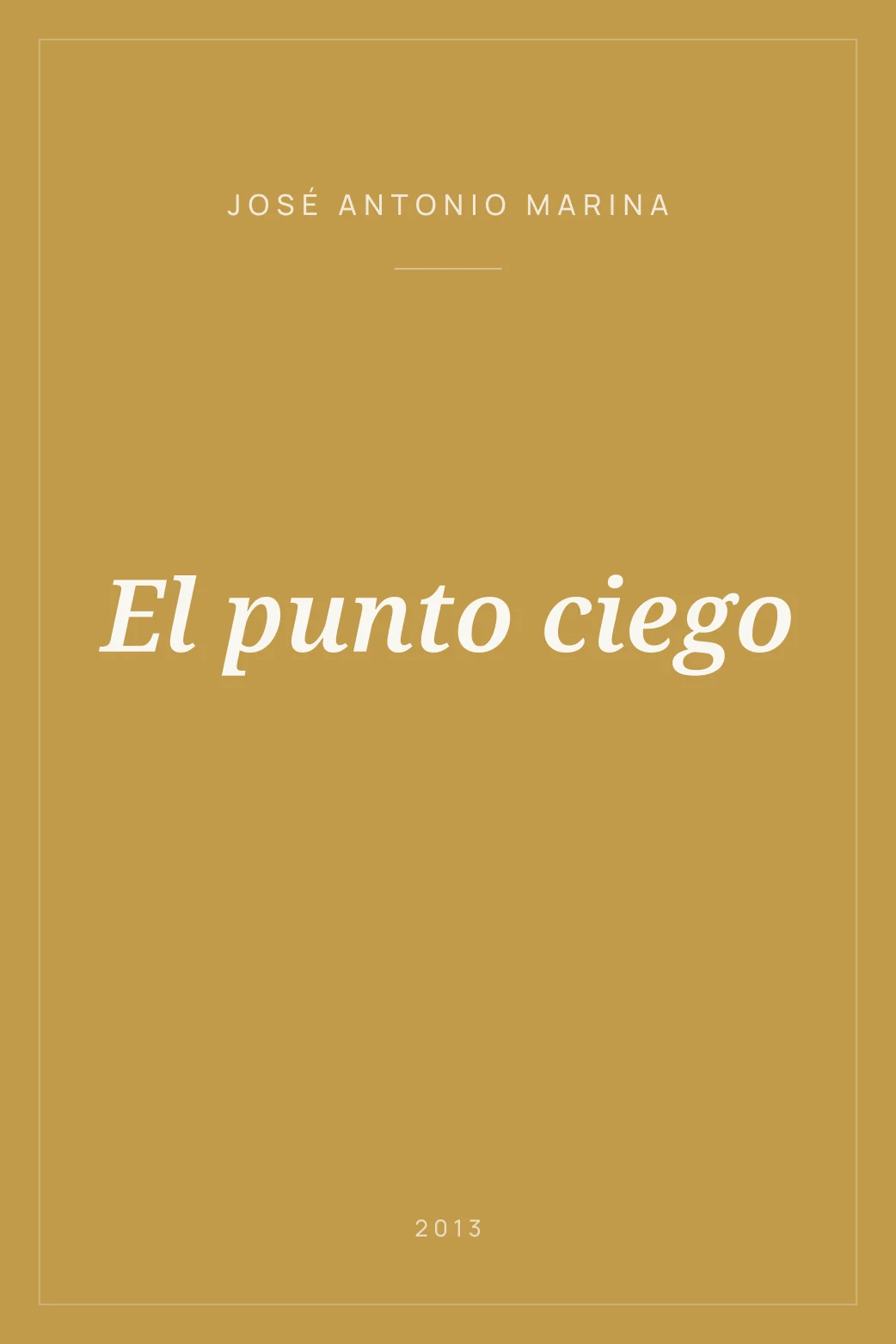 Portada de El punto ciego