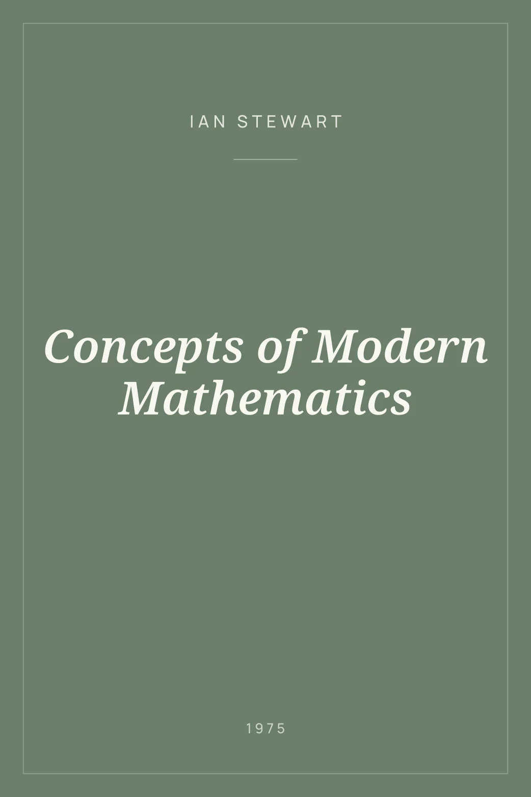 Portada de Concepts of Modern Mathematics