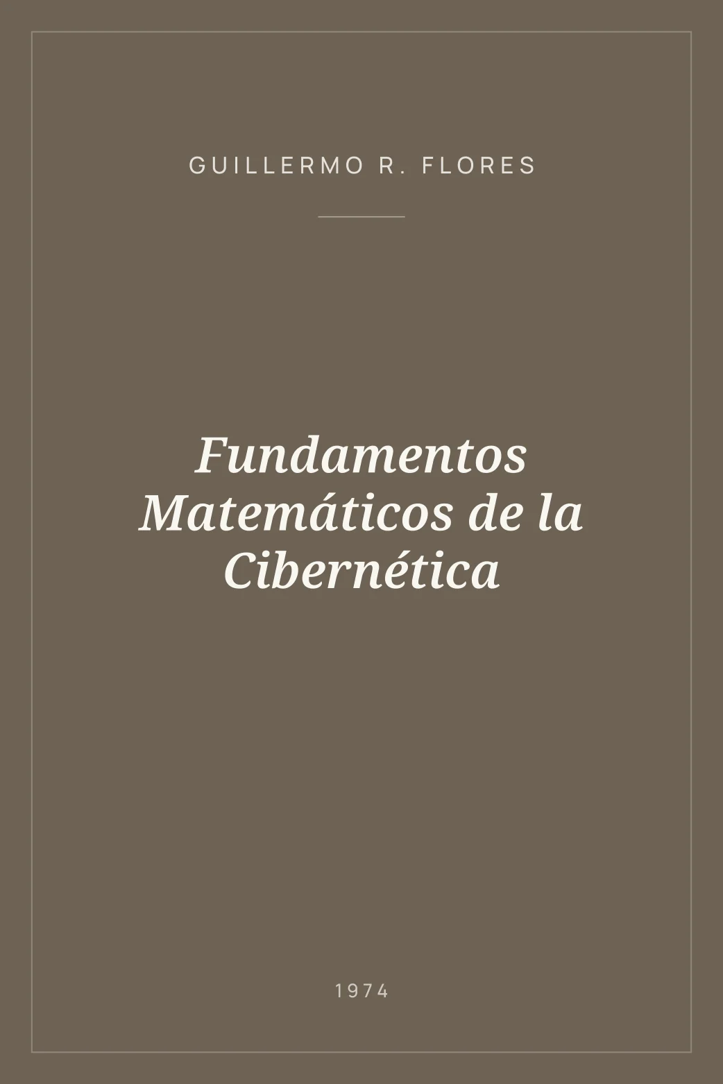 Portada de Fundamentos Matemáticos de la Cibernética