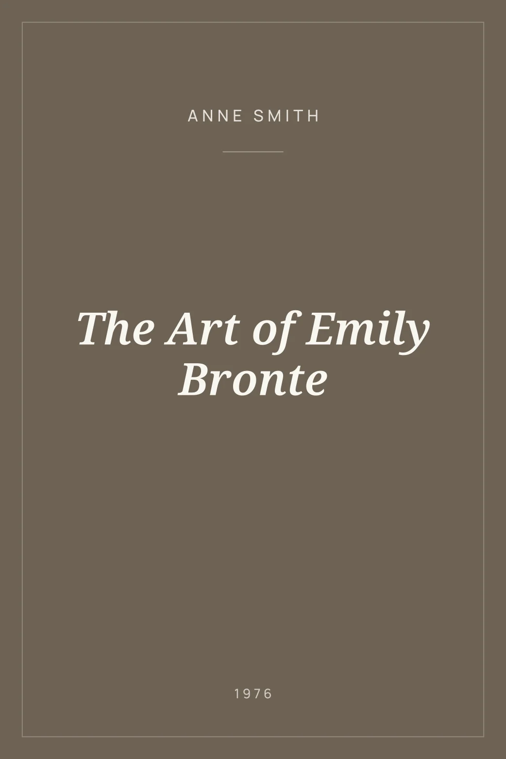 Portada de The Art of Emily Bronte