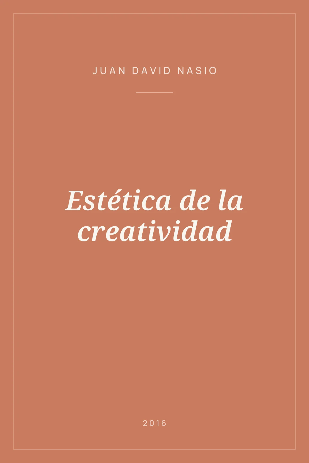Portada de Estética de la creatividad