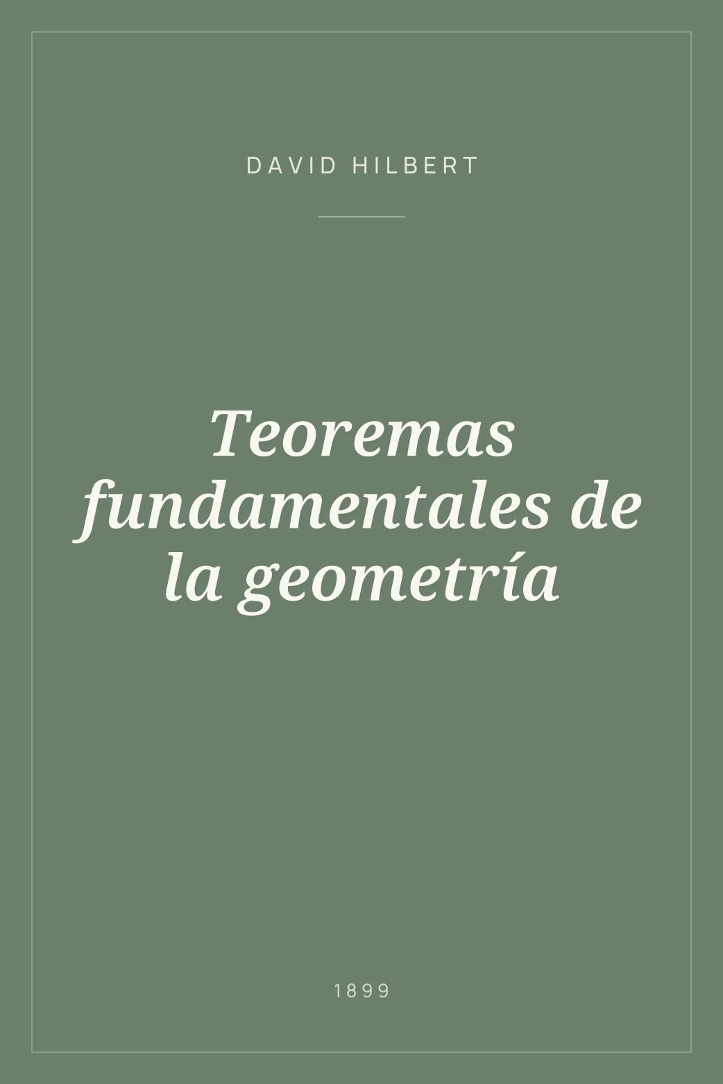 Portada de Teoremas fundamentales de la geometría