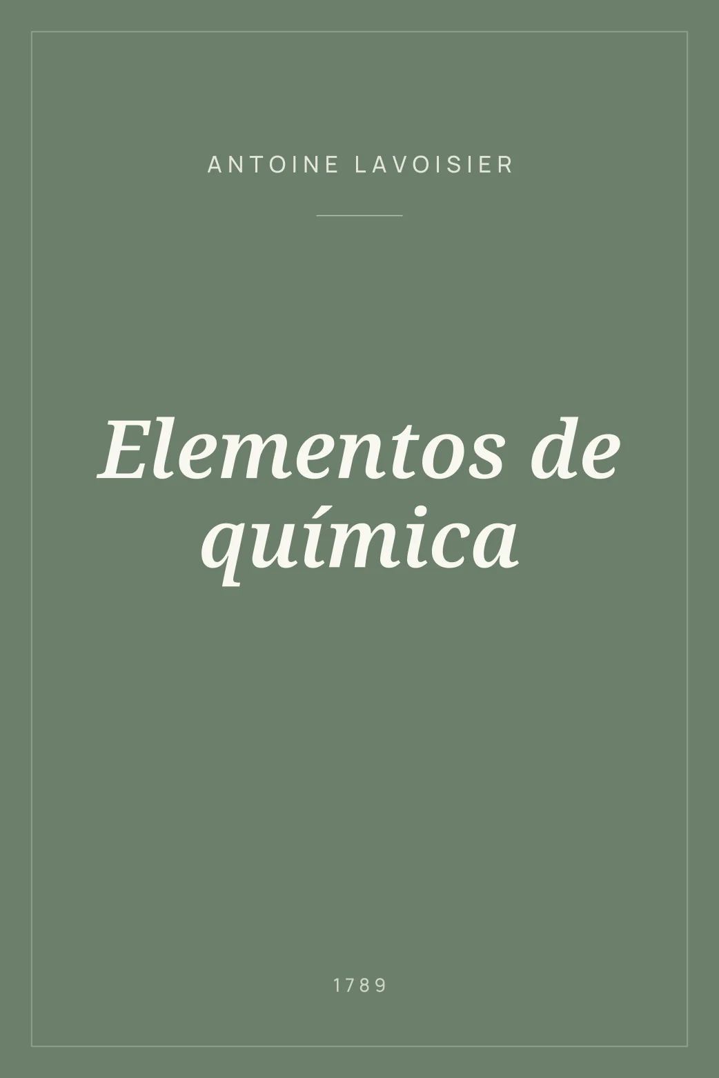 Portada de Elementos de química