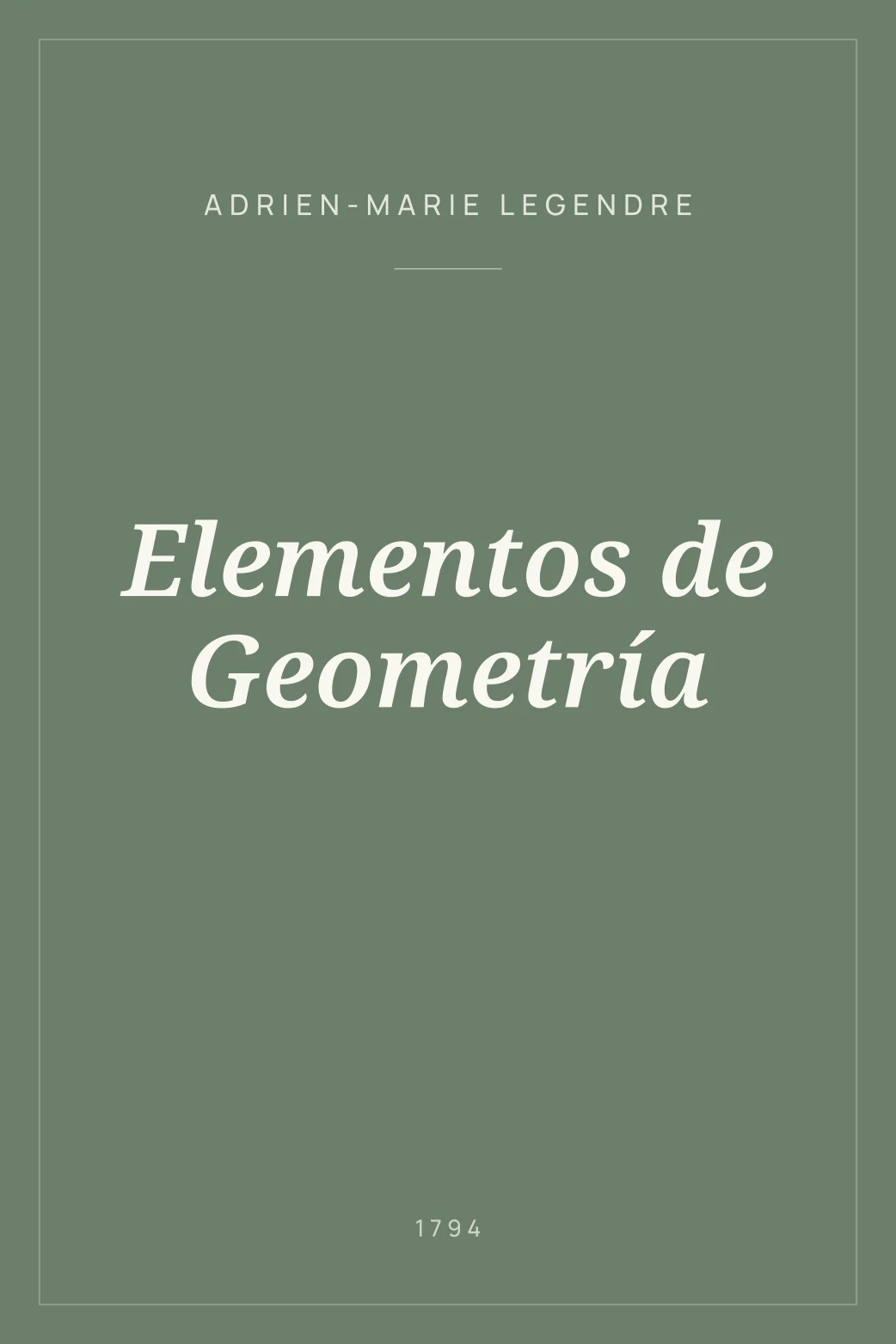 Portada de Elementos de Geometría