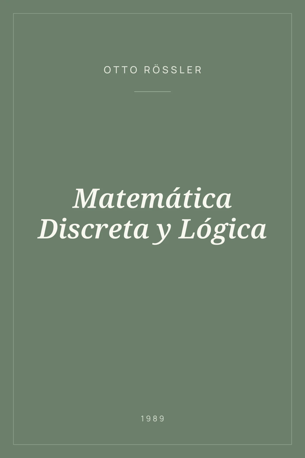 Portada de Matemática Discreta y Lógica