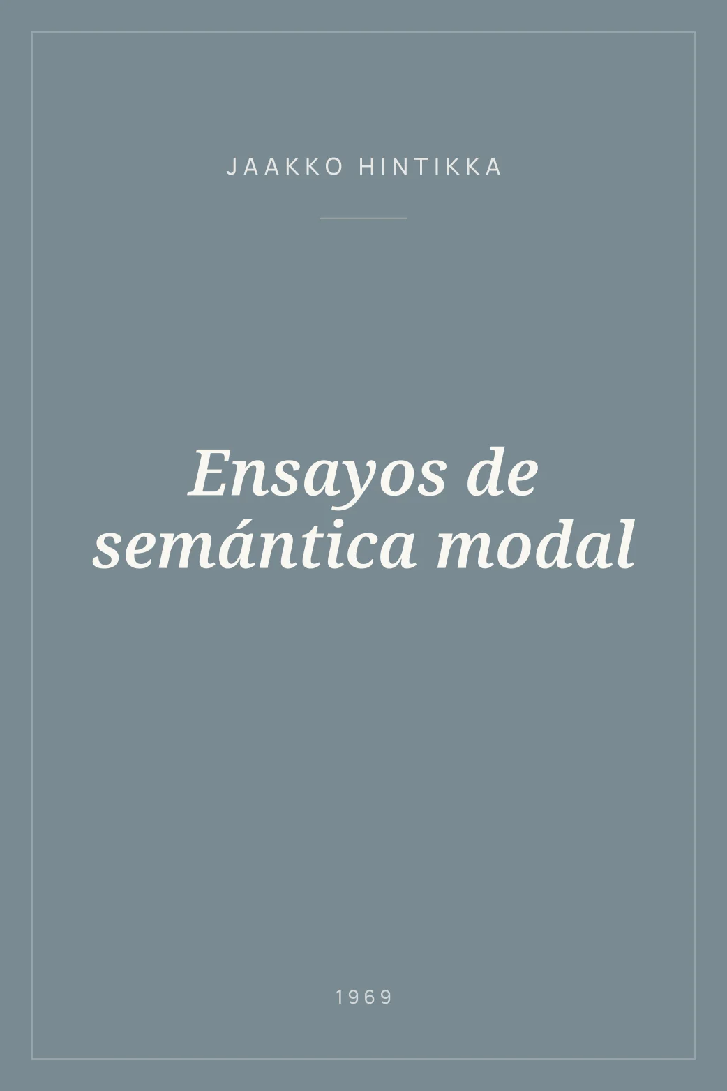 Portada de Ensayos de semántica modal