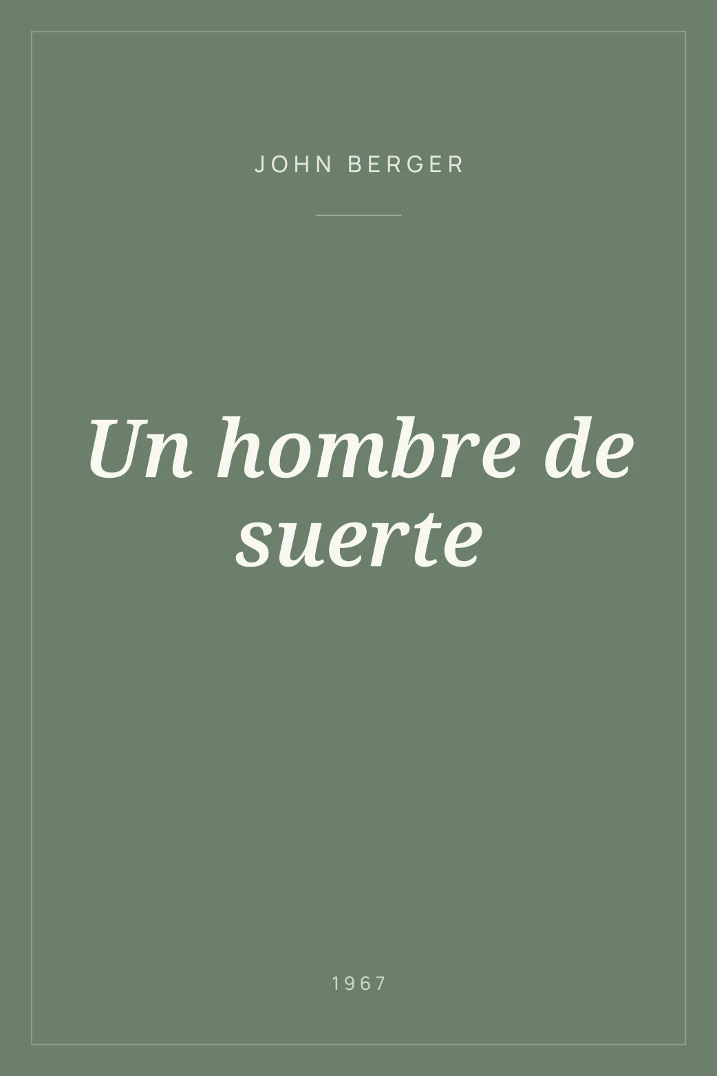 Portada de Un hombre de suerte