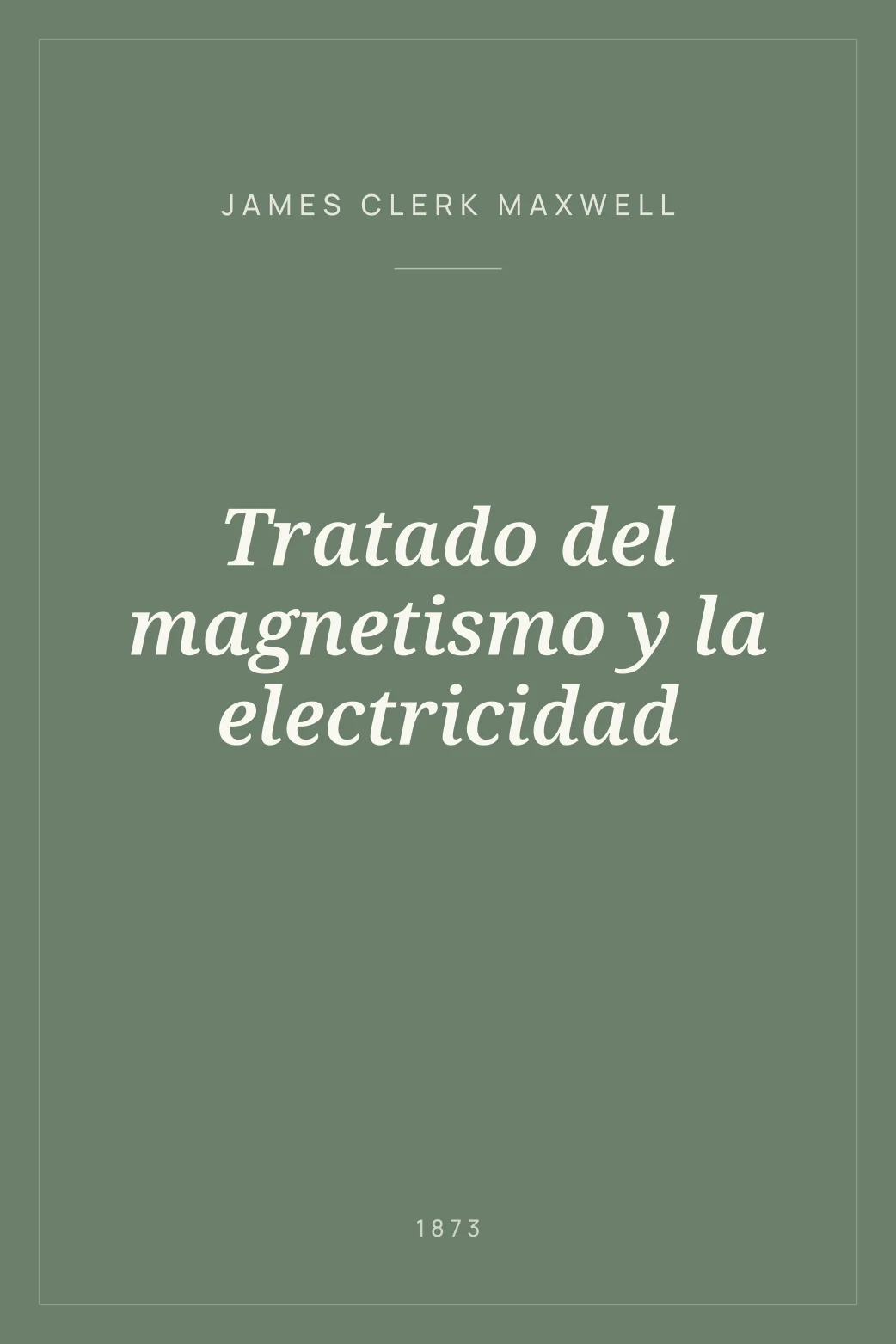 Portada de Tratado del magnetismo y la electricidad