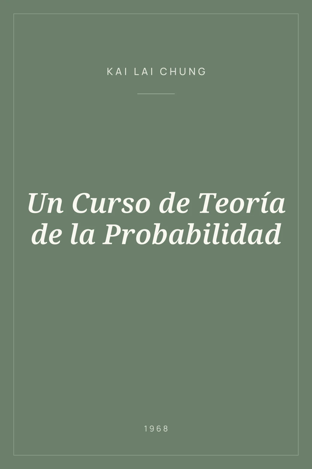 Portada de Un Curso de Teoría de la Probabilidad