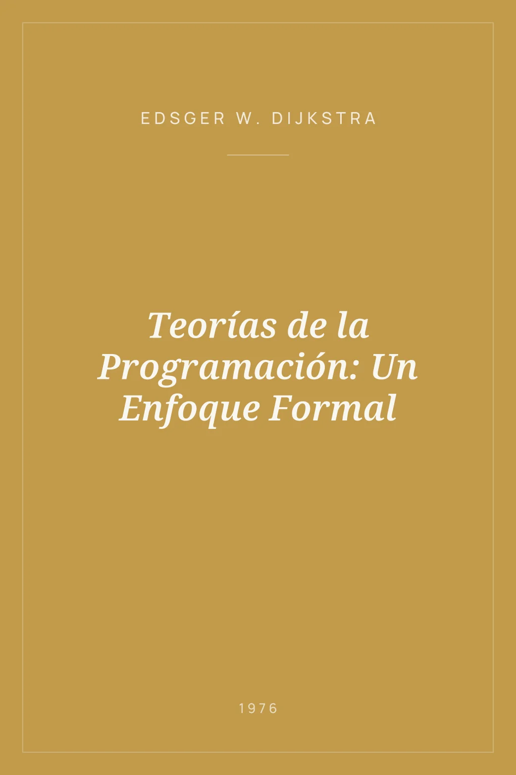 Portada de Teorías de la Programación: Un Enfoque Formal