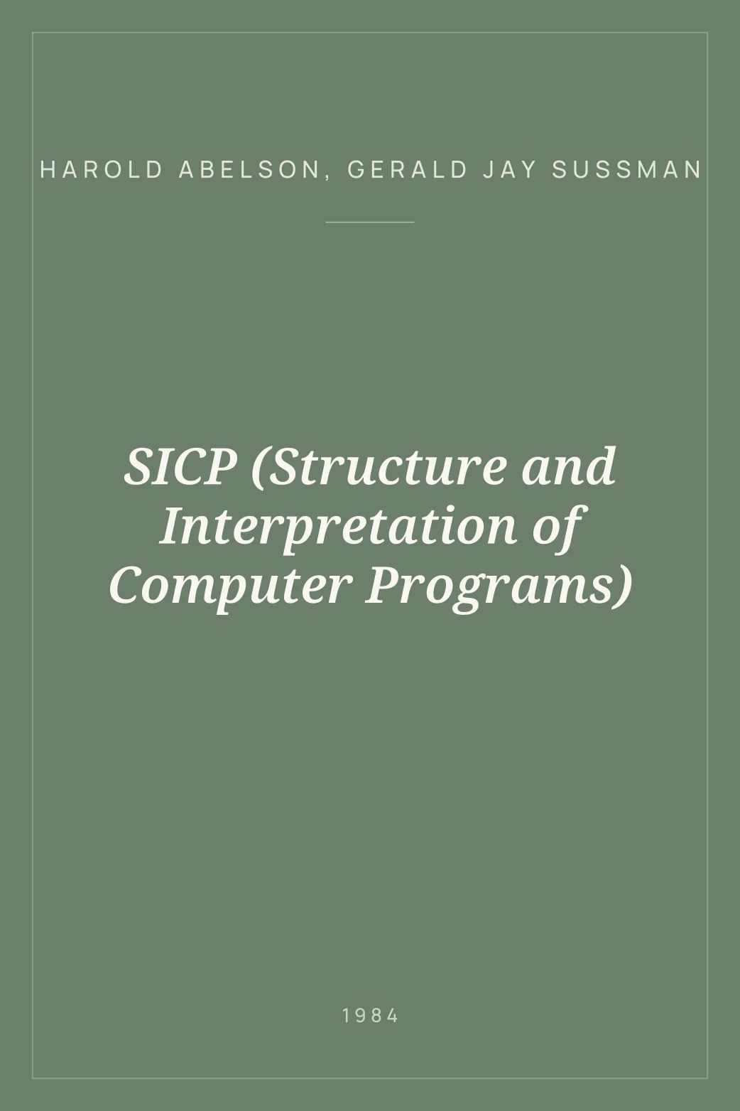 Portada de SICP (Structure and Interpretation of Computer Programs)