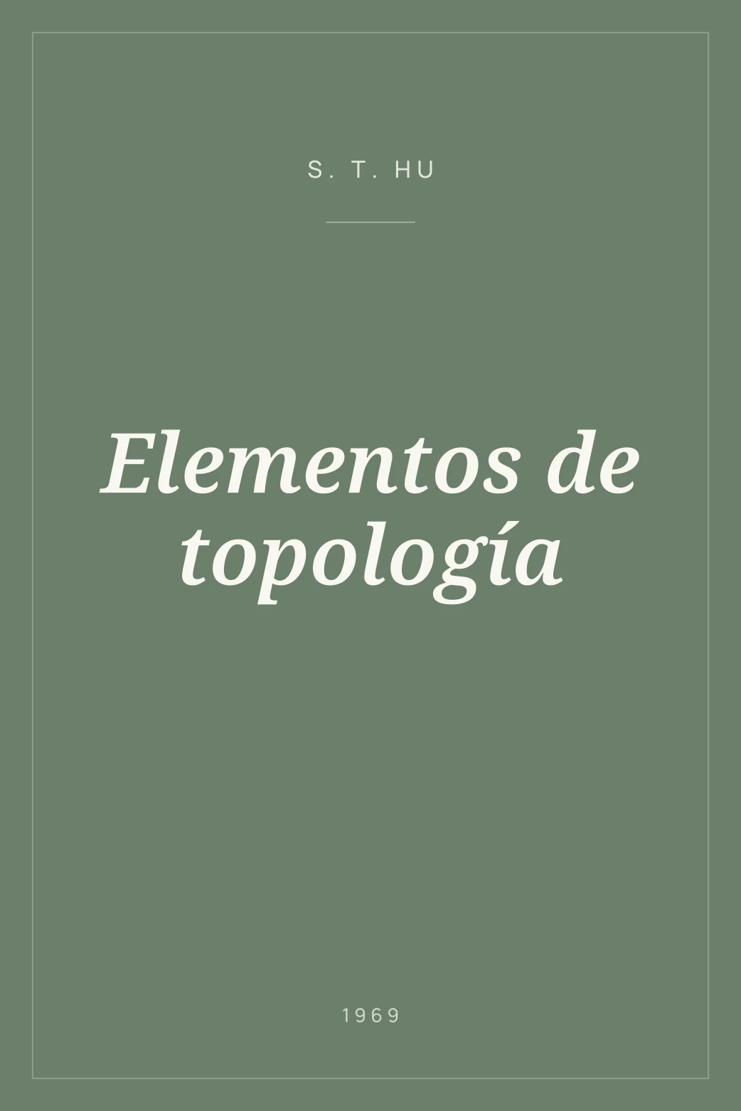 Portada de Elementos de topología
