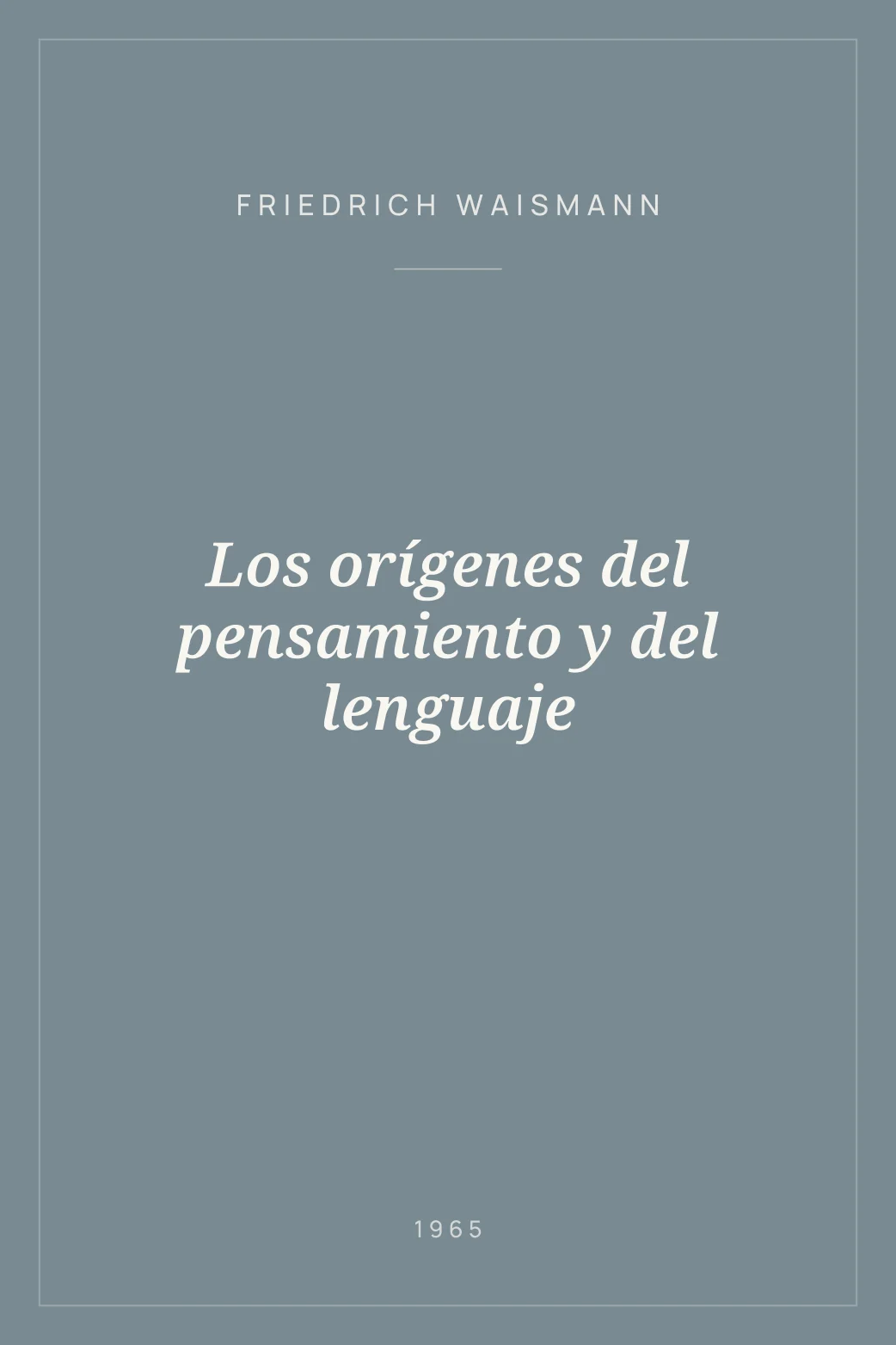 Portada de Los orígenes del pensamiento y del lenguaje