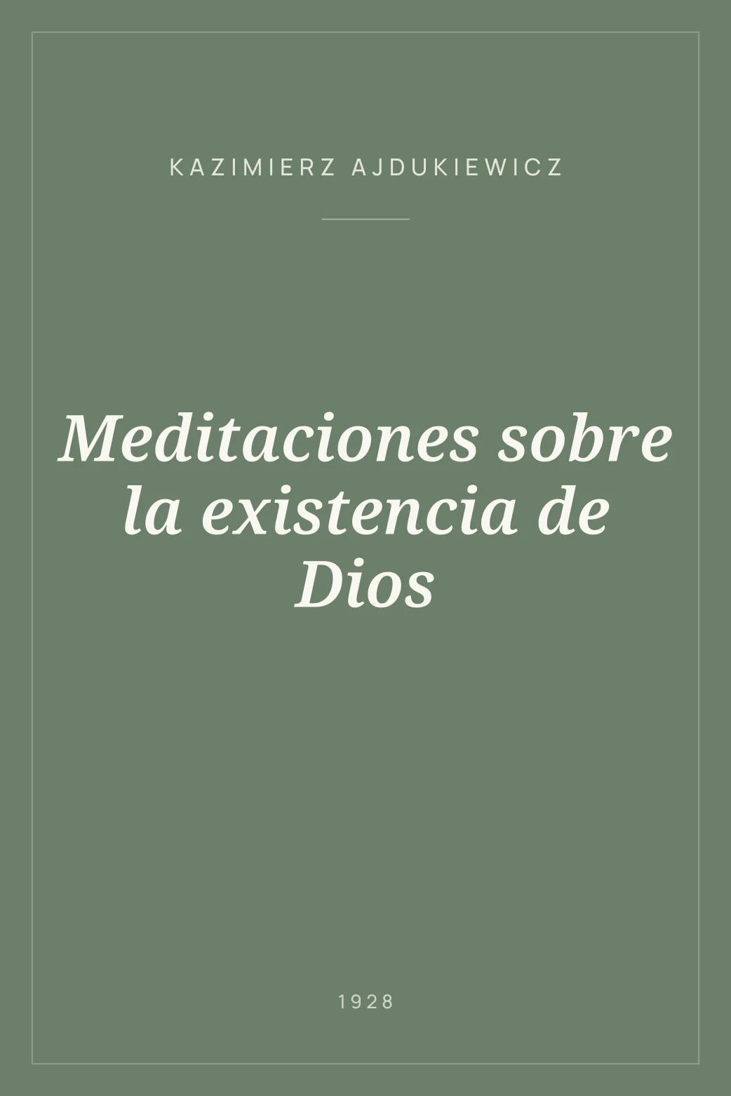 Portada de Meditaciones sobre la existencia de Dios