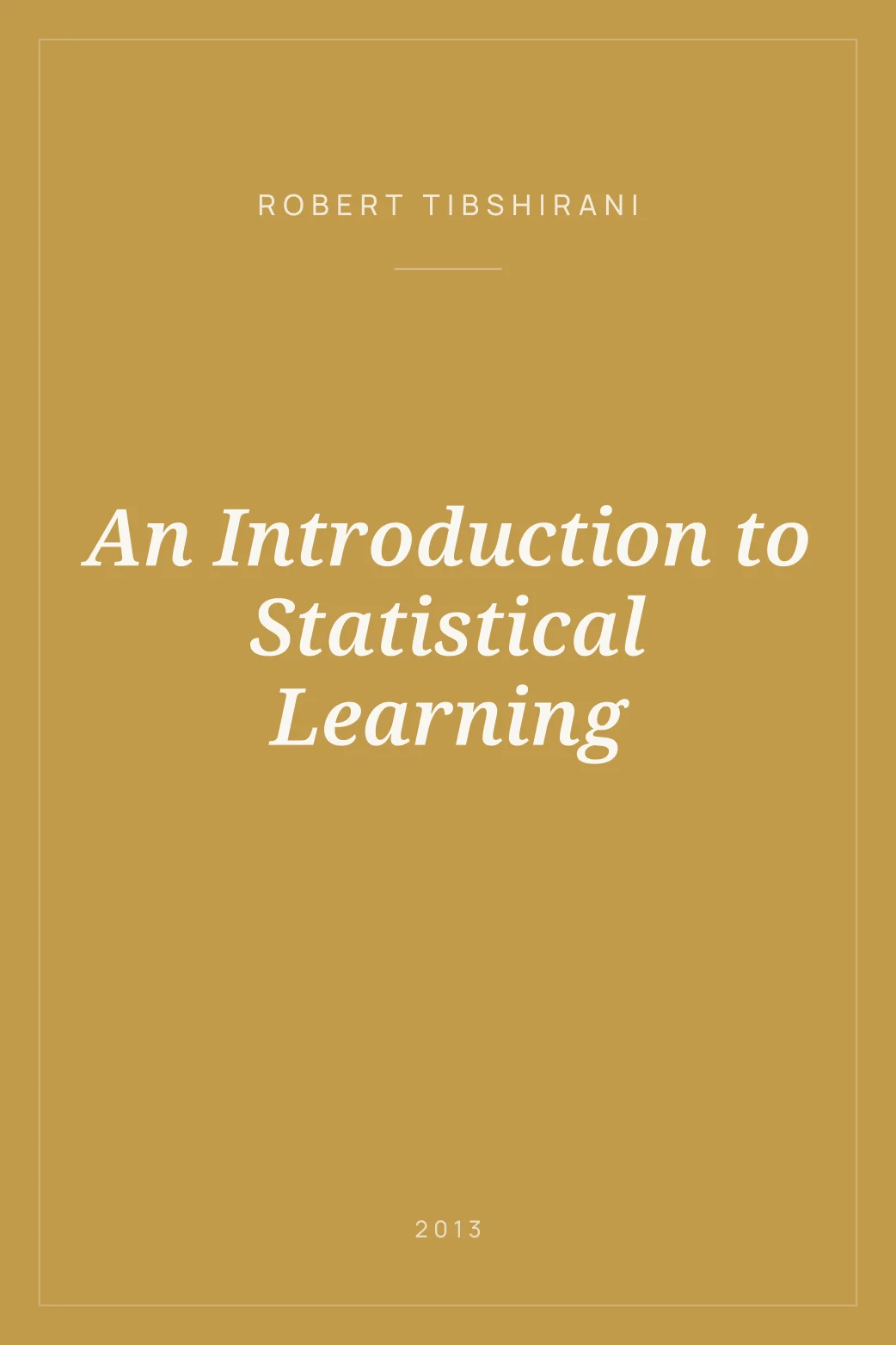 Portada de An Introduction to Statistical Learning