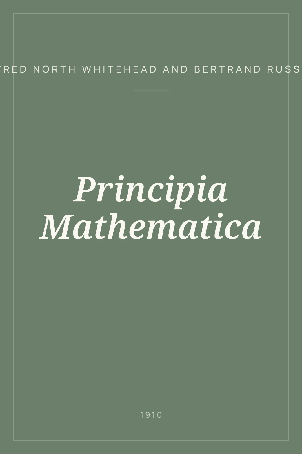 Portada de Principia Mathematica