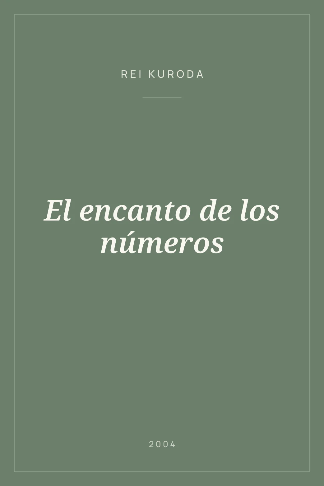 Portada de El encanto de los números