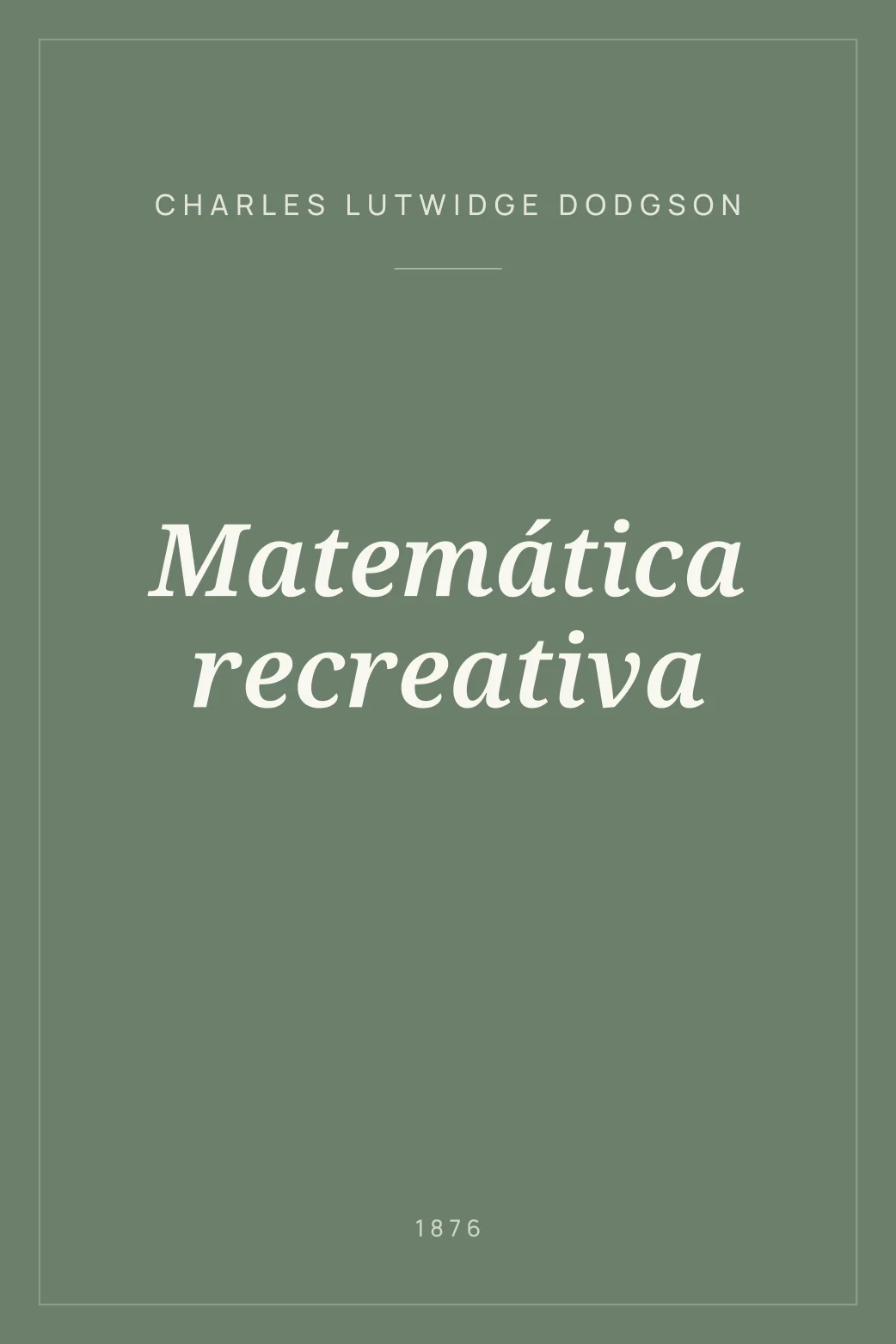 Portada de Matemática recreativa