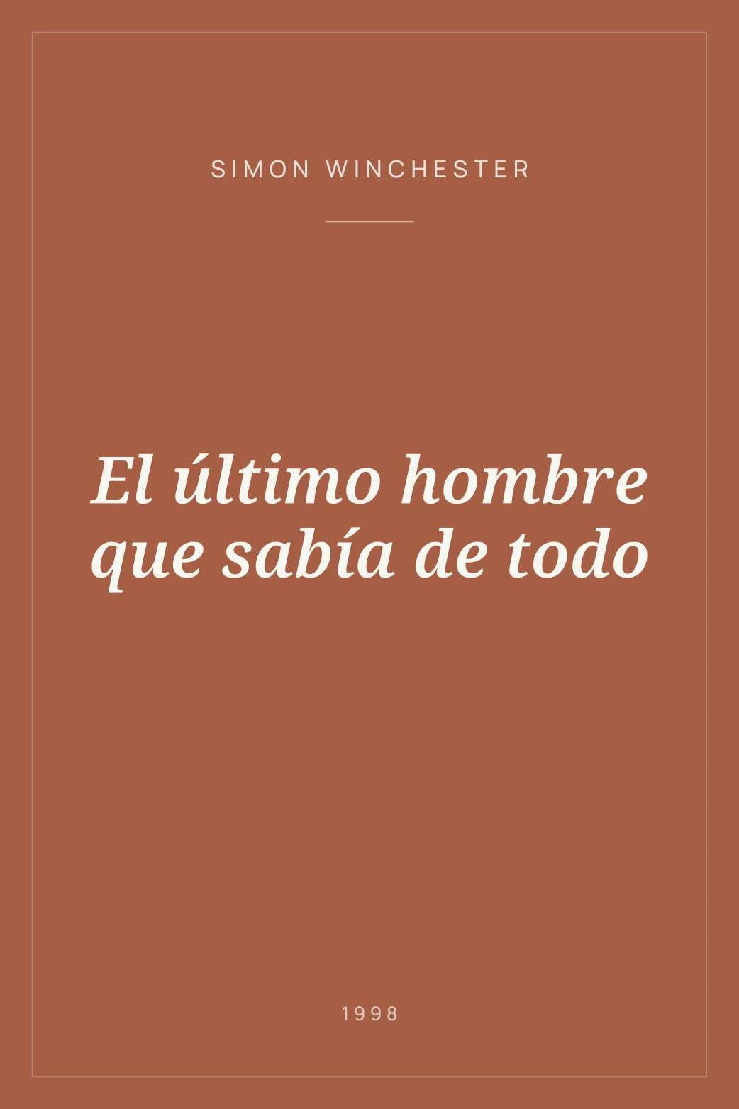 Portada de El último hombre que sabía de todo