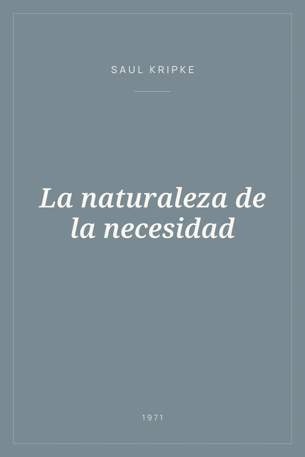 Portada de La naturaleza de la necesidad