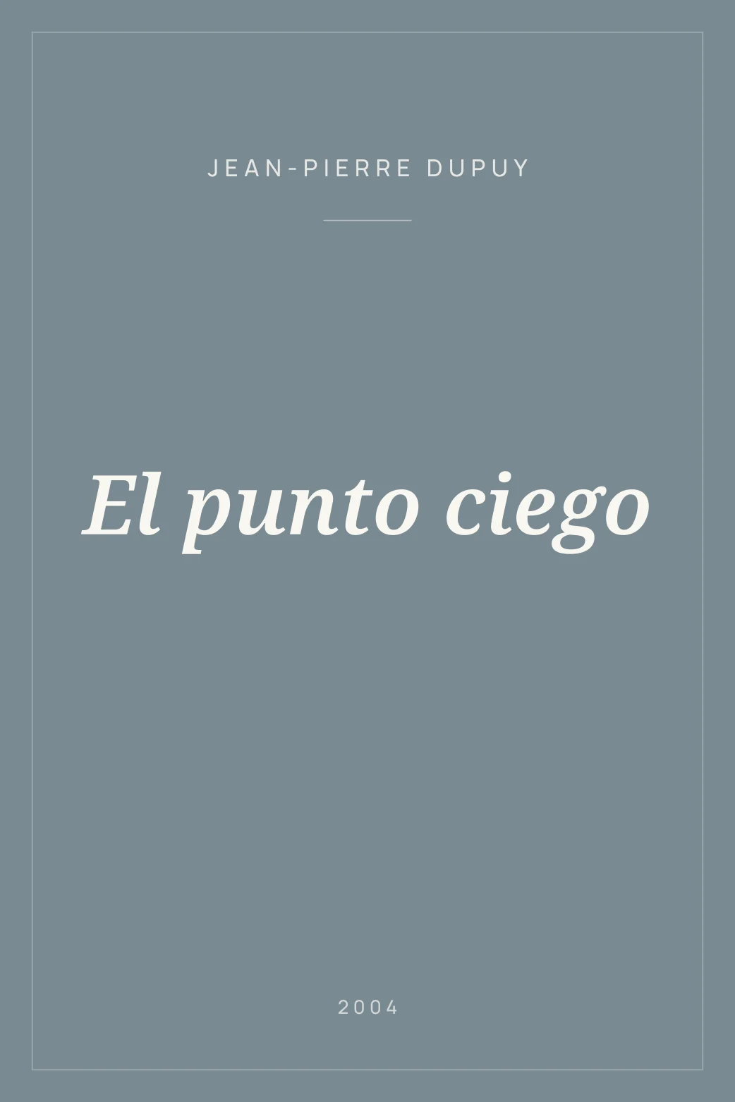 Portada de El punto ciego