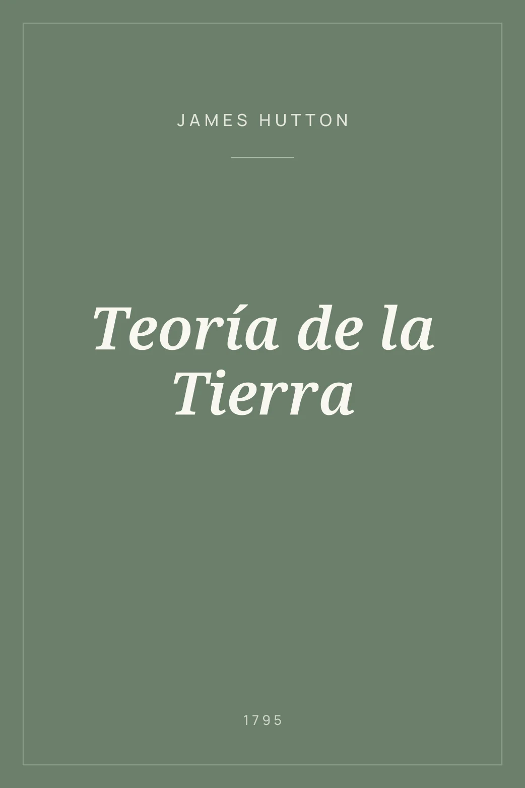 Portada de Teoría de la Tierra