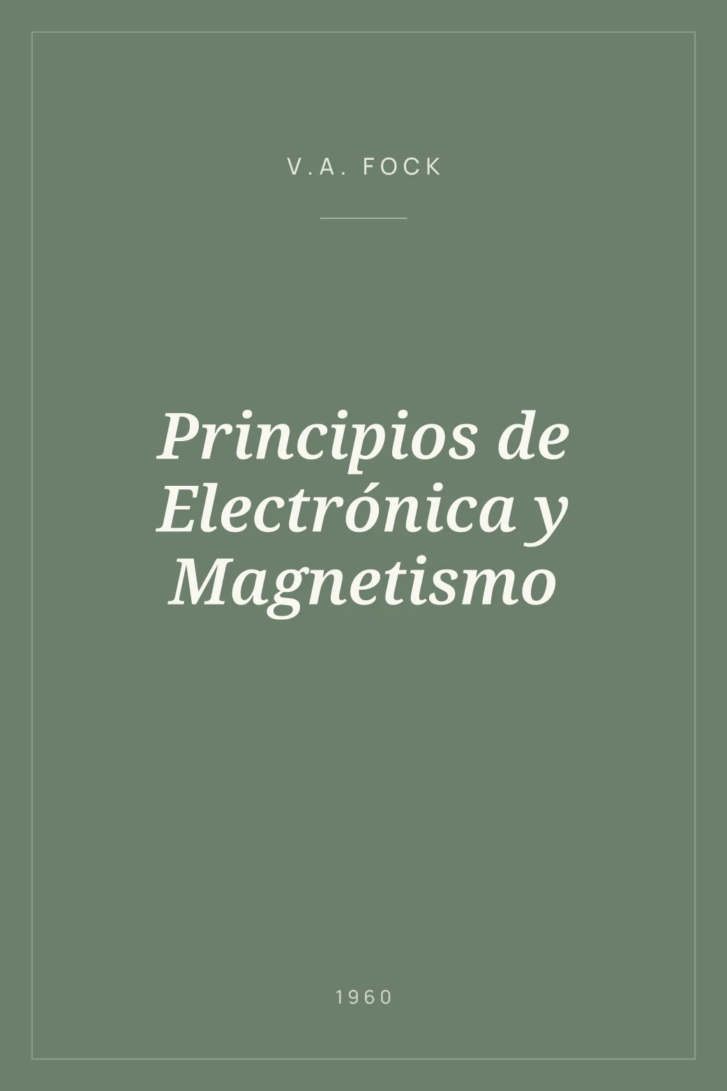 Portada de Principios de Electrónica y Magnetismo