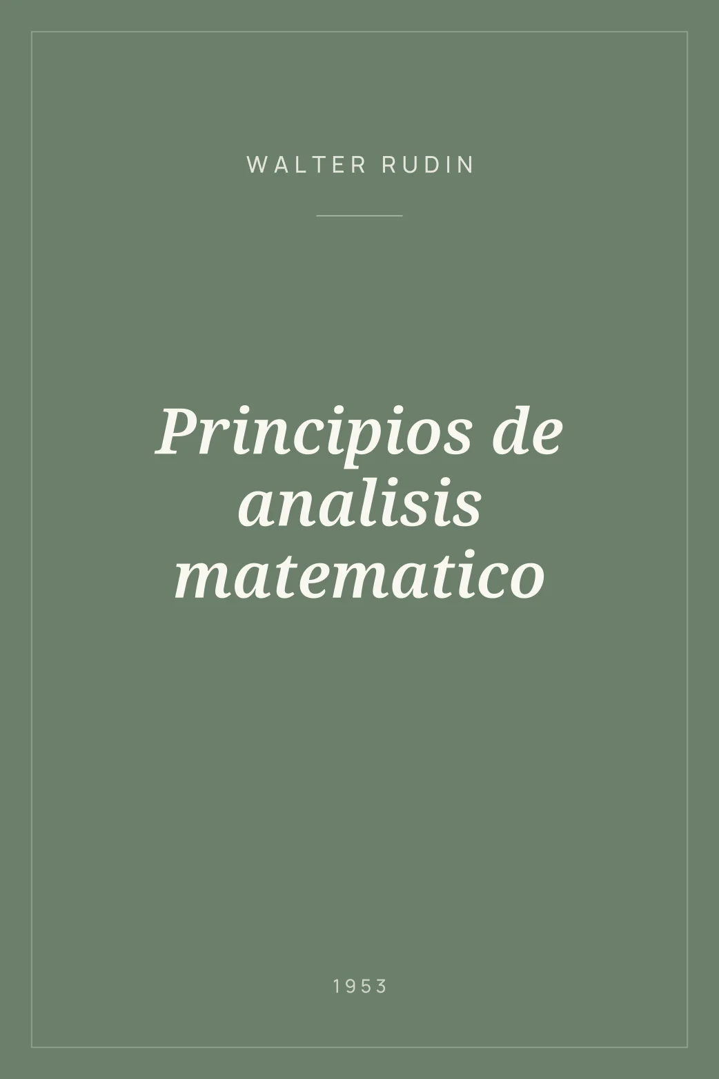 Portada de Principios de analisis matematico