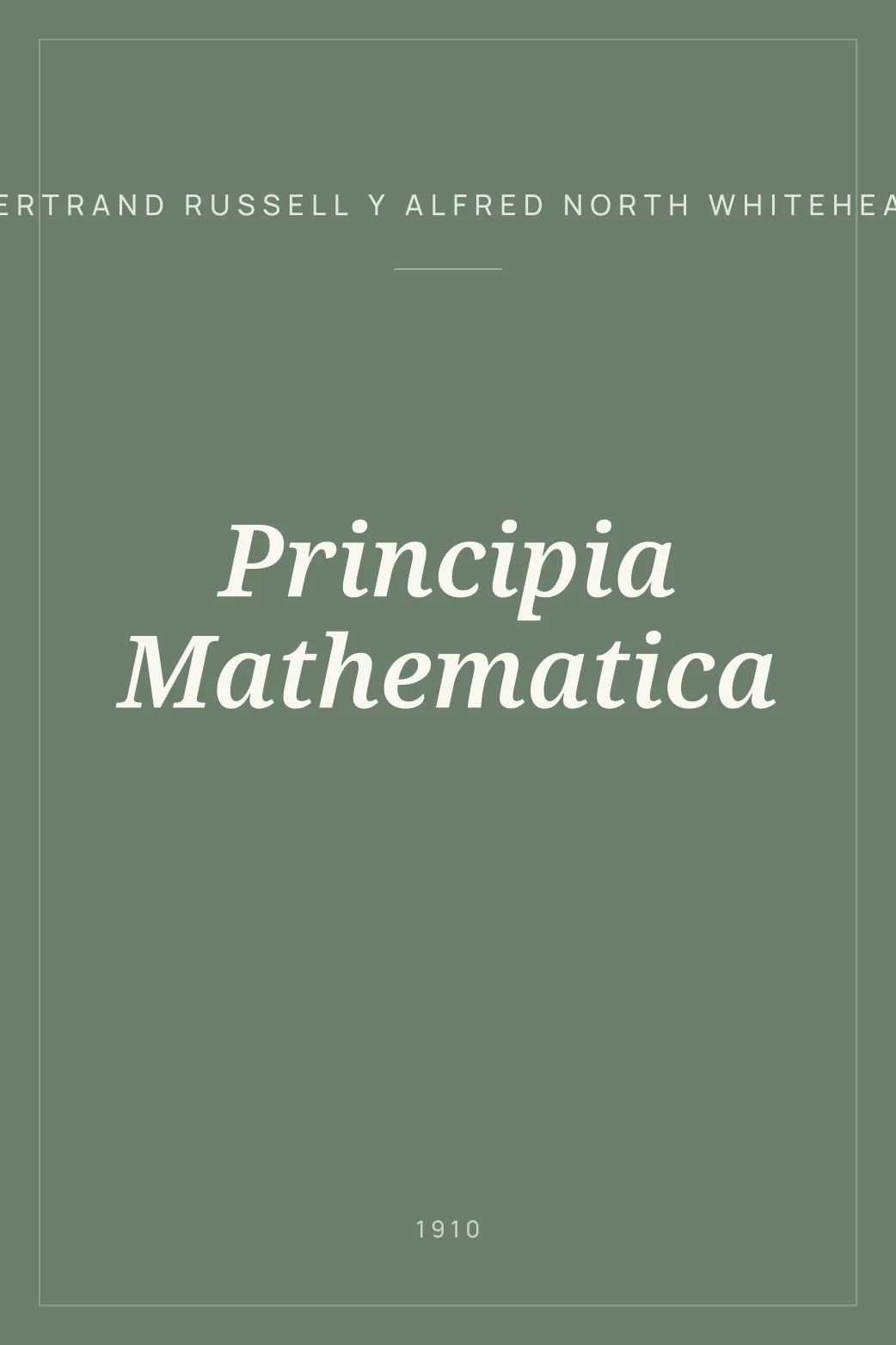 Portada de Principia Mathematica