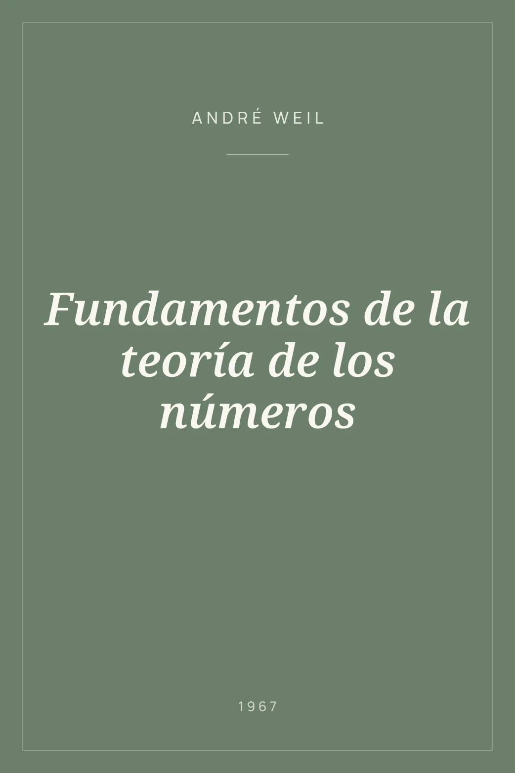 Portada de Fundamentos de la teoría de los números