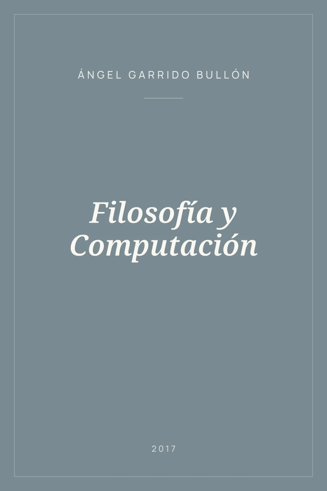Portada de Filosofía y Computación